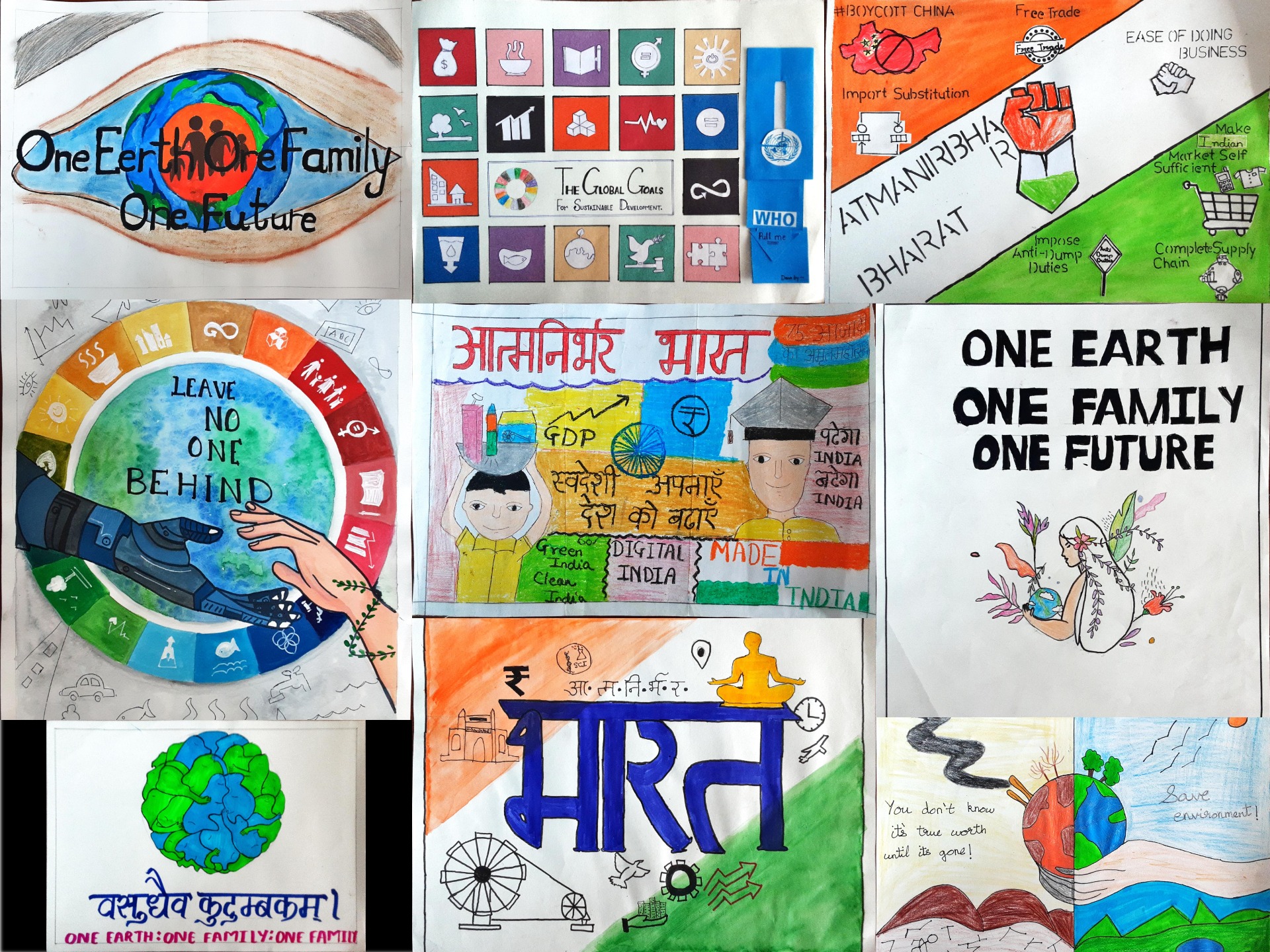 Collage of the participants' posters 